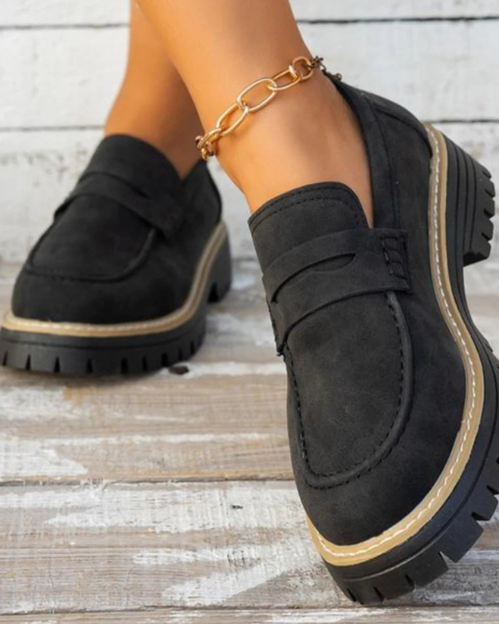 Momount Women Platform Loafers – Lug Sole Penny Strap Slip-On Round Toe — momount-women-platform-loafers-lug-sole-penny-strap-black-12-variant.webp