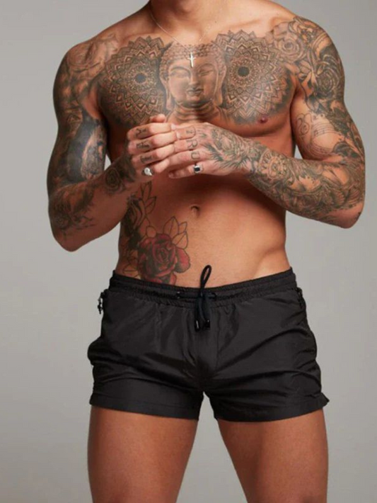 Momount Men Swim Shorts – Drawstring Slim Fit Mid Length Summer