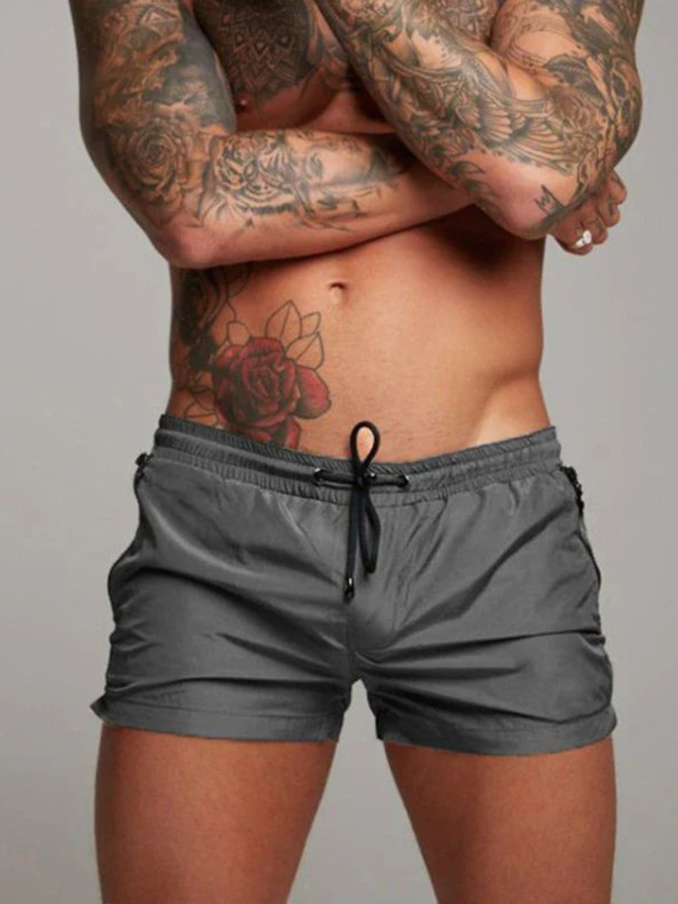 Momount Men Swim Shorts – Drawstring Slim Fit Mid Length Summer