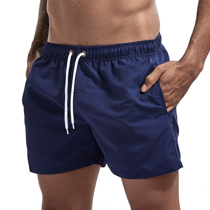 Momount Men Swim Shorts – Drawstring Quick Dry Elastic Waist Beach