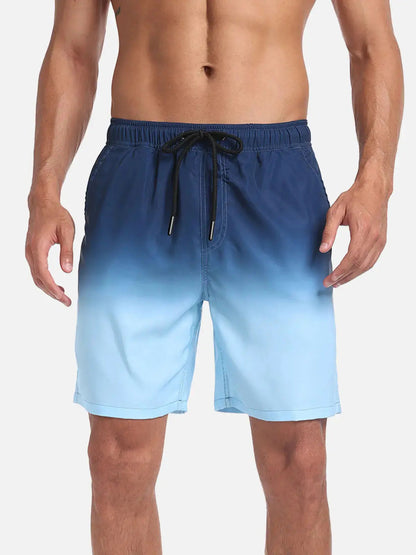Momount Men Swim Shorts – Drawstring Quick Dry Summer Beach Elastic