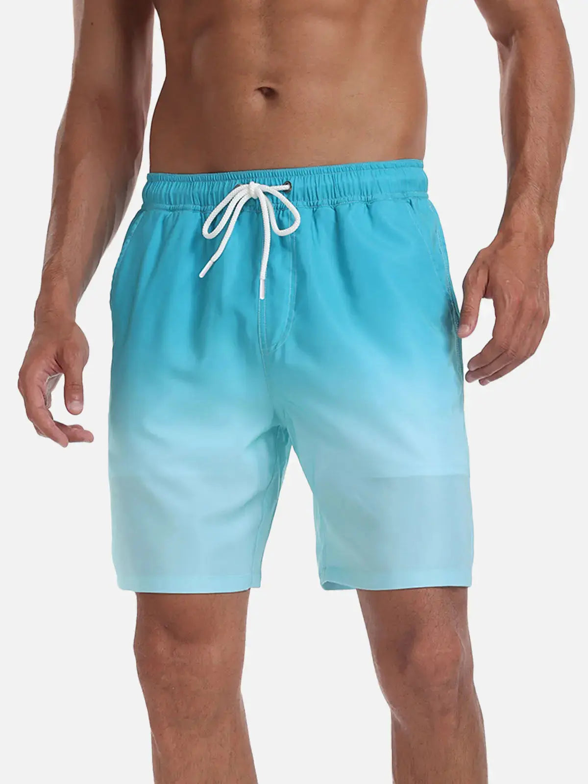 Momount Men Swim Shorts – Drawstring Quick Dry Summer Beach Elastic