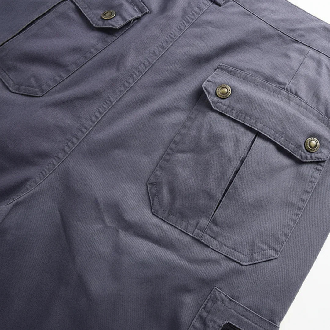 Momount Men Cargo Shorts – Multi-Pocket Zip D-Ring Knee Length Tactical