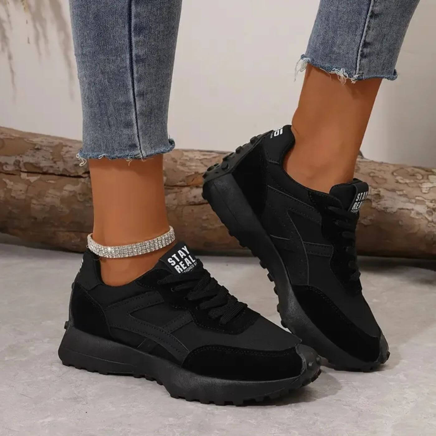 Momount Women’s Casual Sneakers – Lace-Up Lightweight Everyday