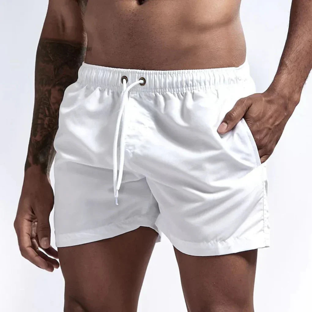 Momount Men Swim Shorts – Drawstring Quick Dry Summer Elastic Waist