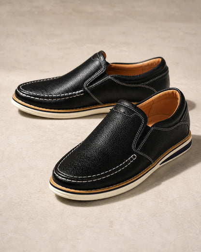 Muške ručno prošivene slip-on mokasinke s elastičnim panelima — image 2
