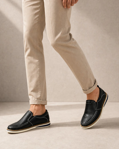 Muške ručno prošivene slip-on mokasinke s elastičnim panelima — image 6