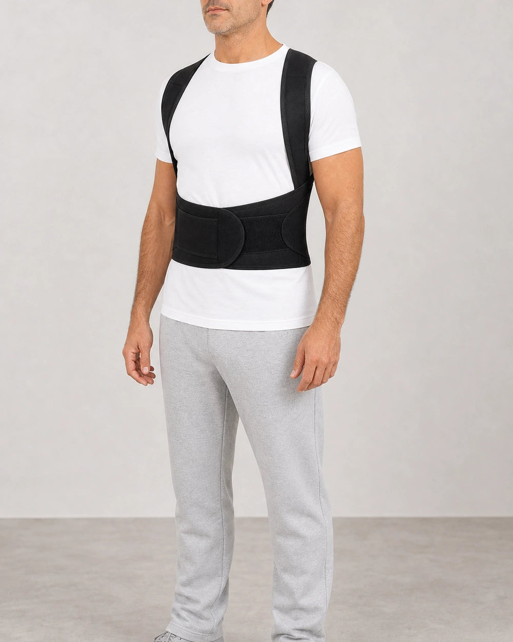 Pojas za leđa s korektorom držanja, podesivom lumbalnom potporom i križnim naramenicama