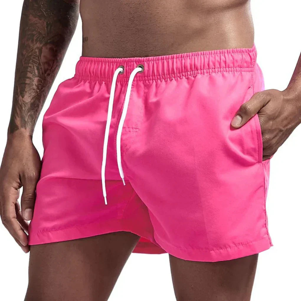 Momount Men Swim Shorts – Drawstring Quick Dry Summer Elastic Waist